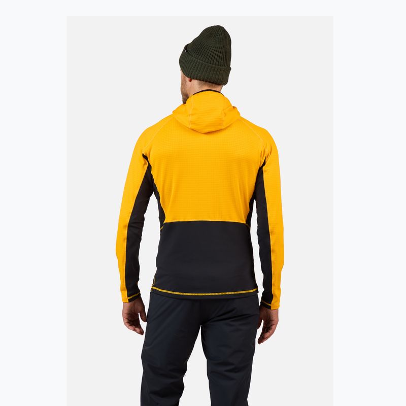 Férfi kapucnis pulóver Rossignol Blackside Mix Full Zip Hoodie Fleece saffron yellow 3