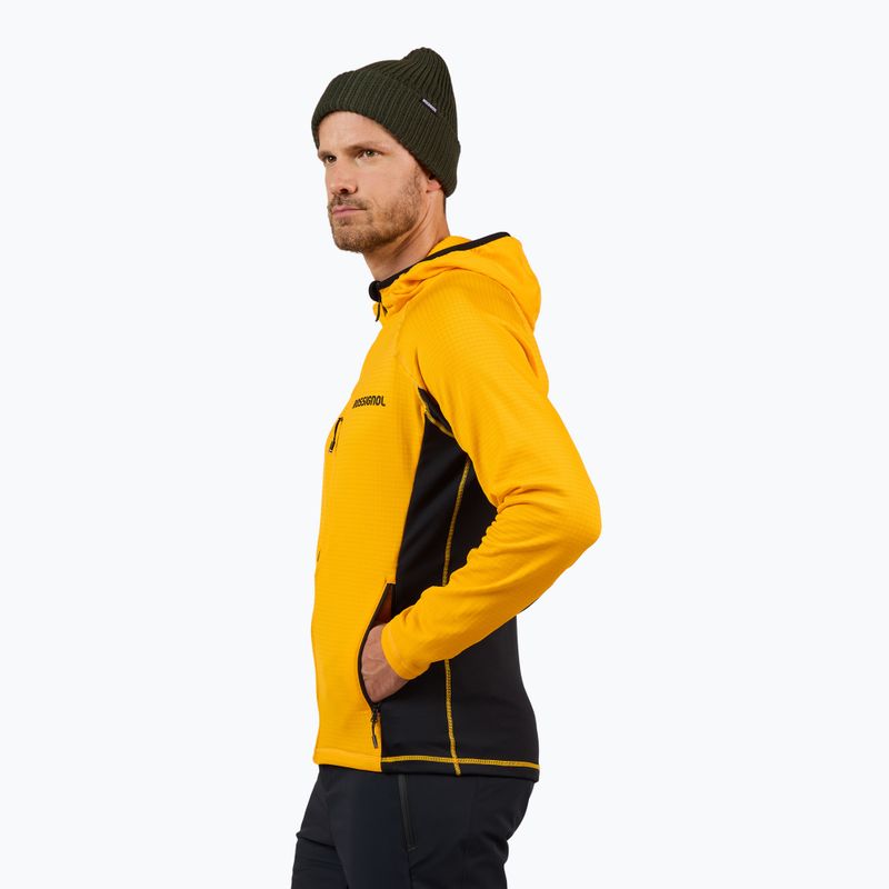Férfi kapucnis pulóver Rossignol Blackside Mix Full Zip Hoodie Fleece saffron yellow 4