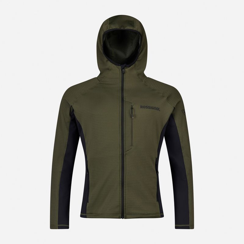 Férfi kapucnis pulóver Rossignol Blackside Mix Full Zip Hoodie Fleece olive shadow 8