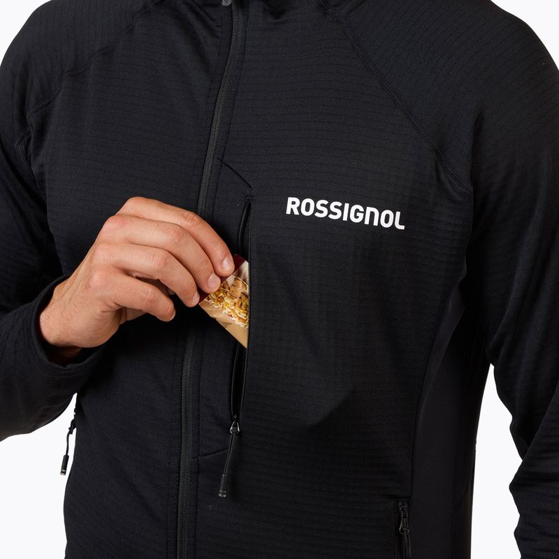 Férfi pulóver Rossignol Blackside Mix Full Zip Hoodie Fleece black 6