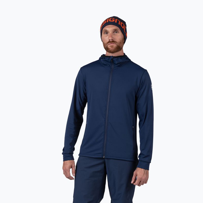 Férfi polár pulóver Rossignol Mid Layer Stretch Hoodie dark navy