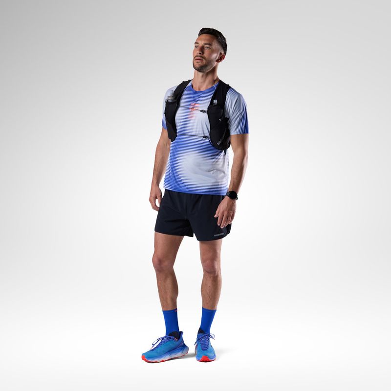 Férfi futópóló Rossignol Sapa Ultra Tee dazzle blue line fogg 2