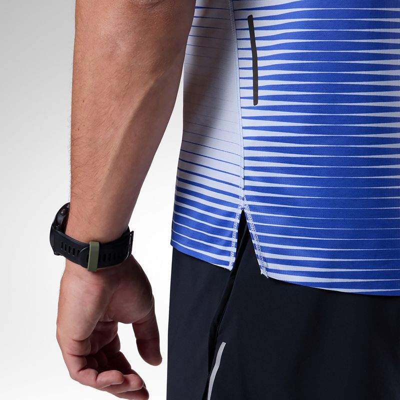 Férfi futópóló Rossignol Sapa Ultra Tee dazzle blue line fogg 7