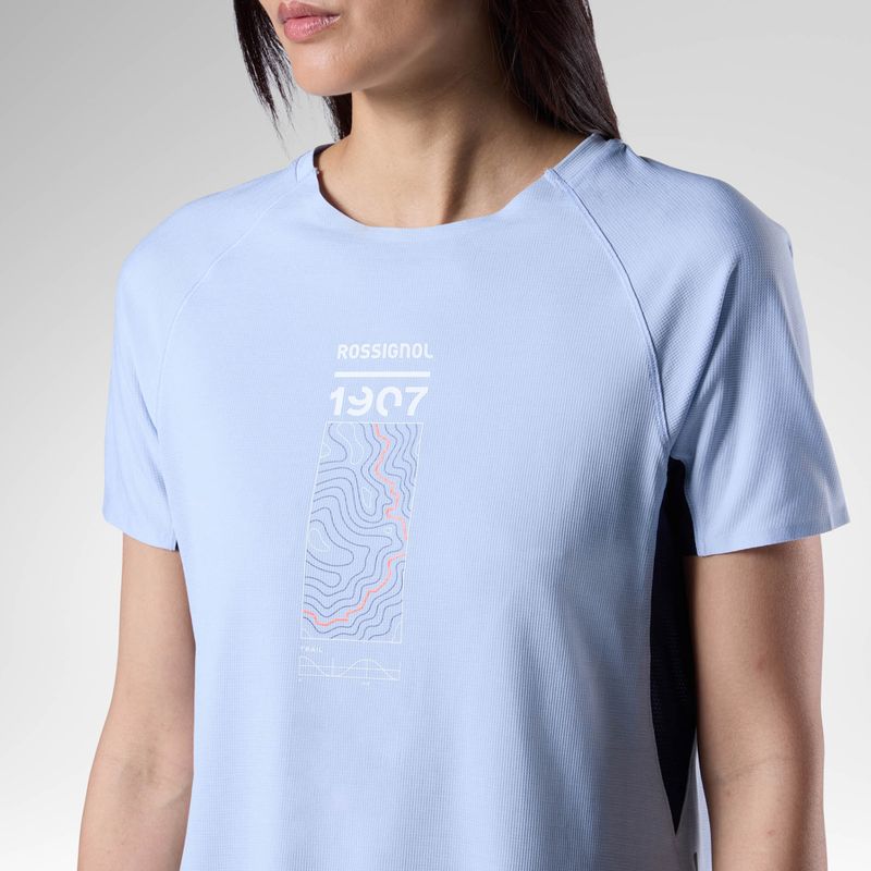 Női futópóló Rossignol Sapa Ultra Tee blue aura 6
