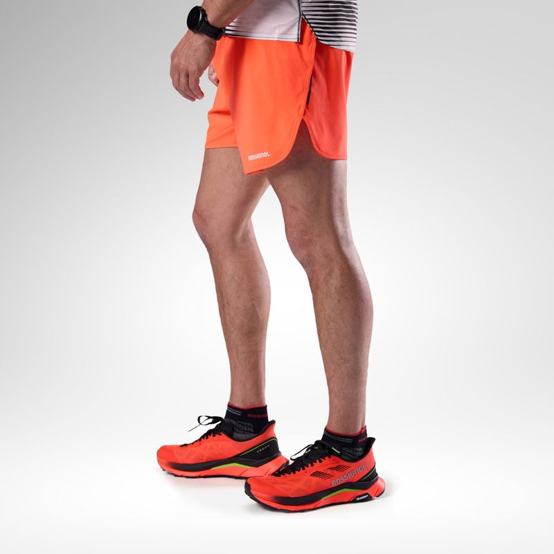 Férfi futóshort Rossignol Sapa 5" neon red 4