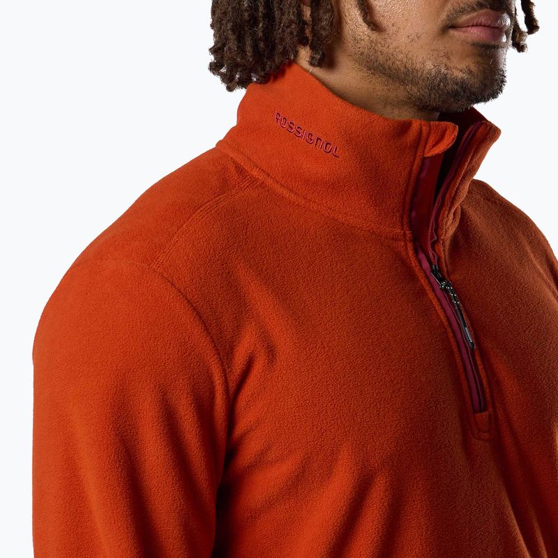 Férfi polár pulóver Rossignol Quarter Zip Fleece rooibos tea 5