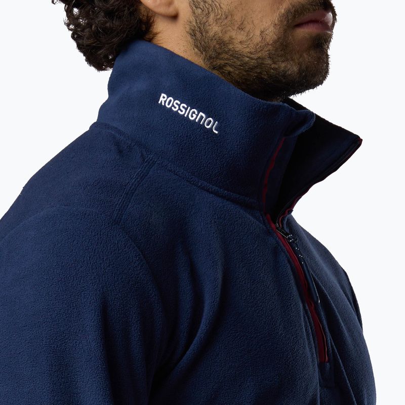 Férfi polár pulóver Rossignol Quarter Zip Fleece dark navy 5