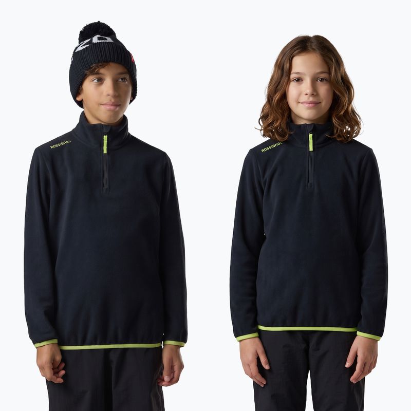 Gyerek polár pulóver Rossignol Quarter Zip Polar Fleece black