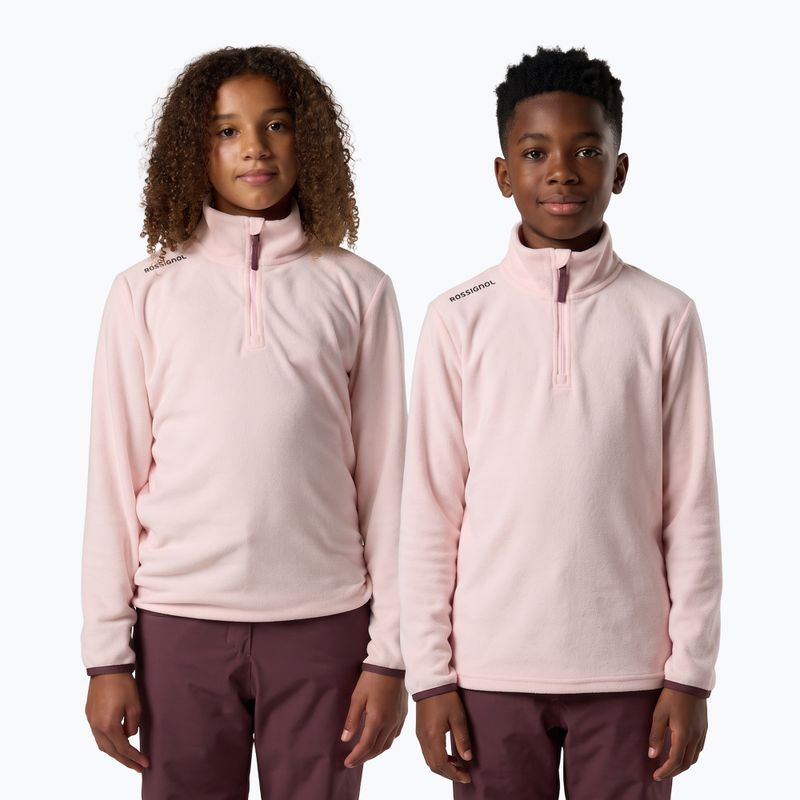 Gyerek polár pulóver Rossignol Quarter Zip Polar Fleece pale lilac