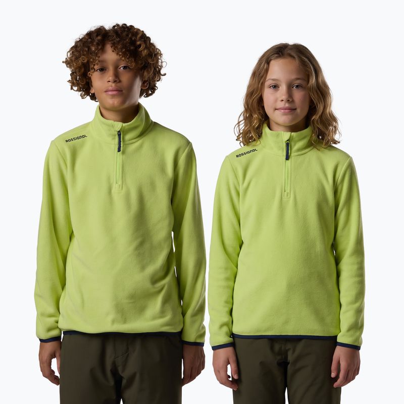 Gyerek polár pulóver Rossignol Quarter Zip Polar Fleece wild lime
