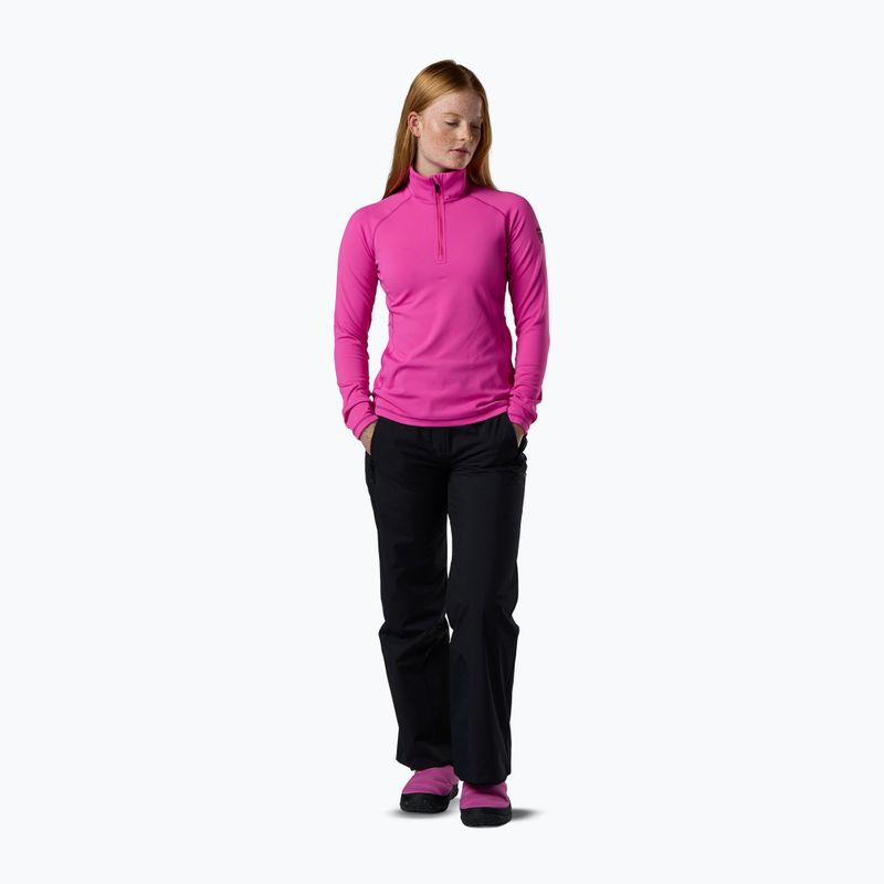 Női polár pulóver Rossignol Mid Layer Stretch Half Zip electric fuchsia 2