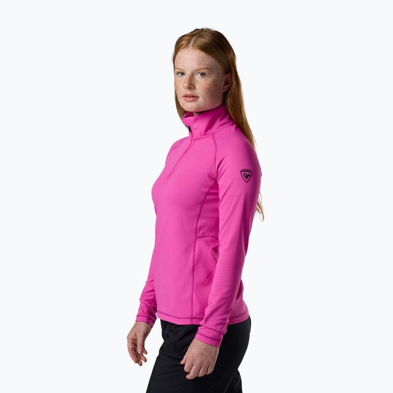Női polár pulóver Rossignol Mid Layer Stretch Half Zip electric fuchsia 4