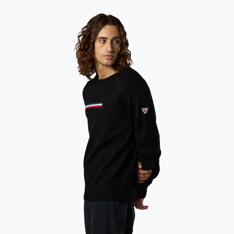 Férfi pulóver Rossignol Odysseus Crew Merino black 4