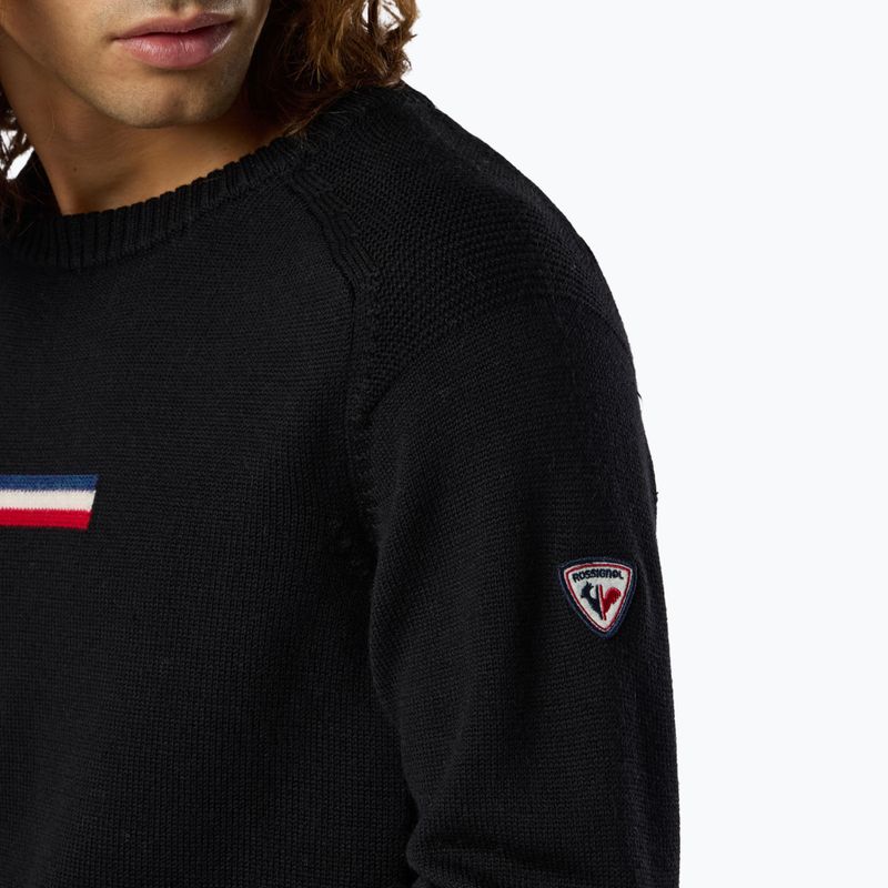 Férfi pulóver Rossignol Odysseus Crew Merino black 6