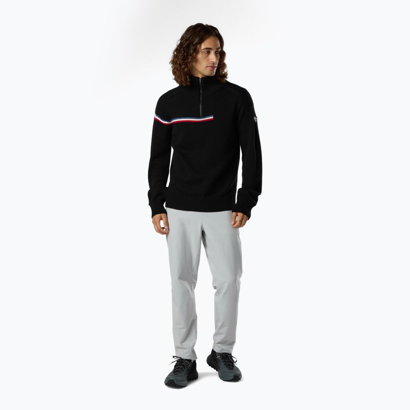 Férfi pulóver Rossignol Odysseus Half Zip Merino black 2