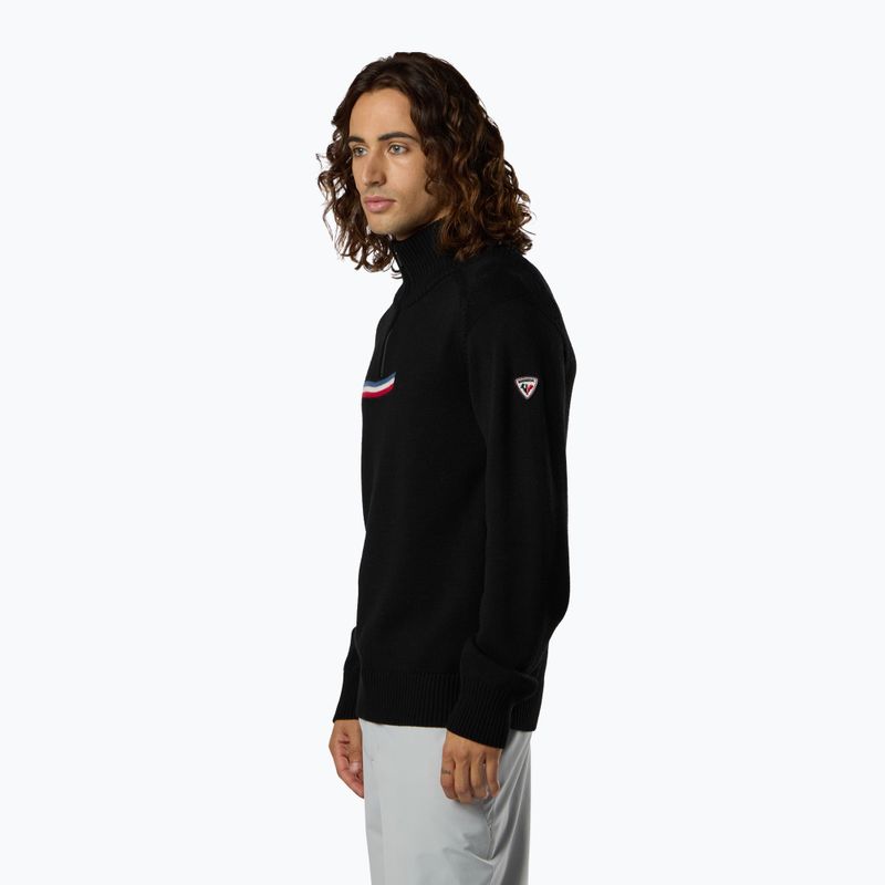 Férfi pulóver Rossignol Odysseus Half Zip Merino black 4