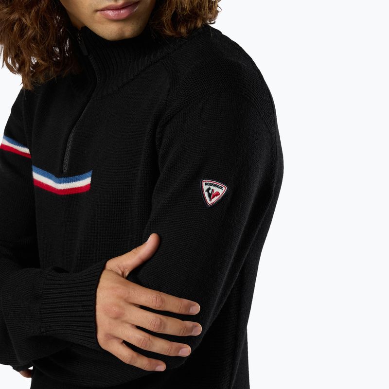 Férfi pulóver Rossignol Odysseus Half Zip Merino black 5