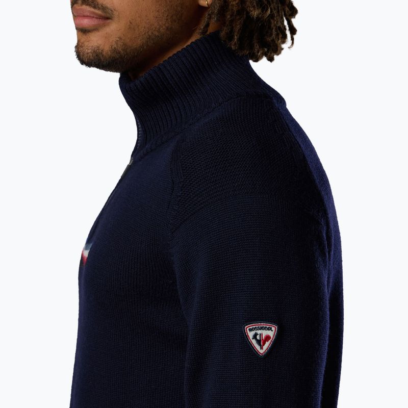 Férfi pulóver Rossignol Odysseus Half Zip Merino dark navy 6