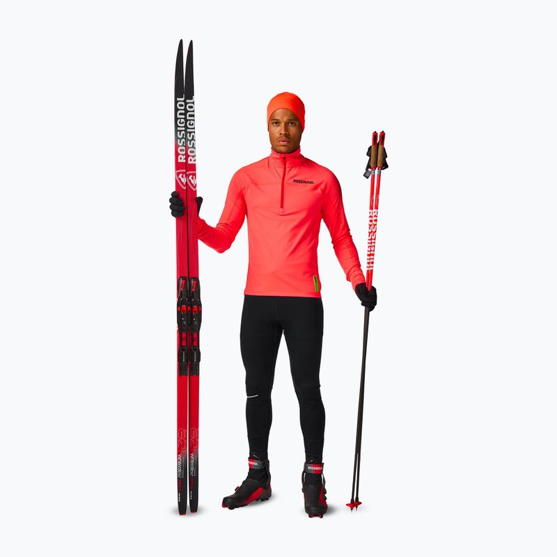 Férfi pulóver Rossignol Hero Half Zip First Layer neon red 3