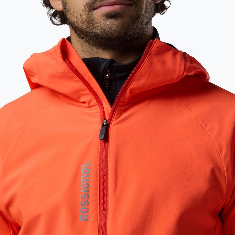 Férfi sífutódzseki Rossignol Venon Wind Hoodie neon red 5