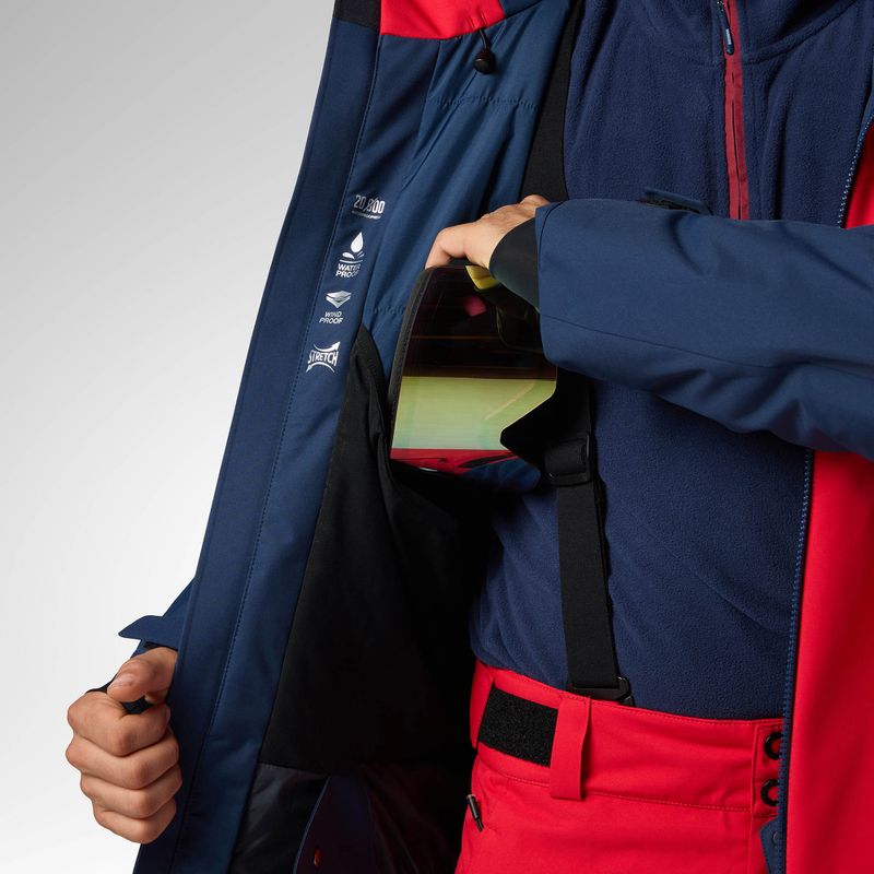 Férfi síkabát Rossignol Velika Insulated sports red/dark navy 11