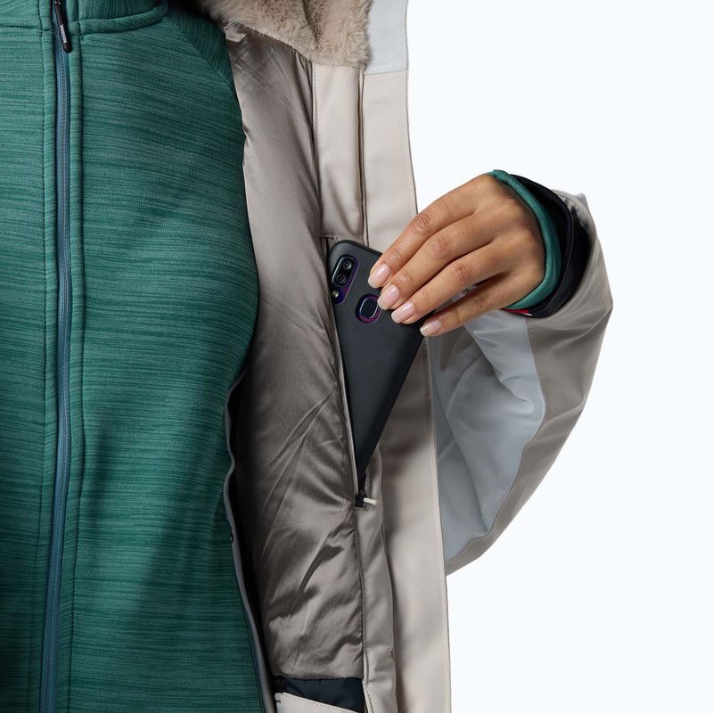 Női síkabát Rossignol Snowdazzle Belted silver cloud 11