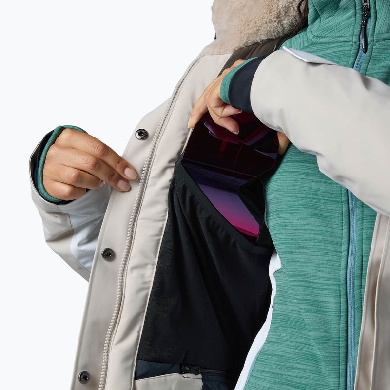Női síkabát Rossignol Snowdazzle Belted silver cloud 12