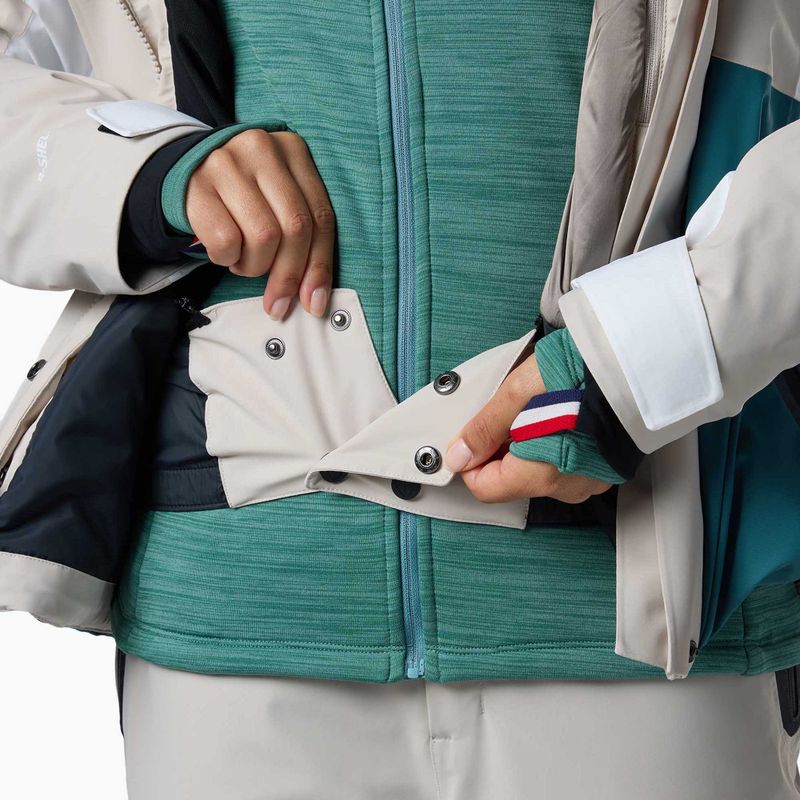 Női síkabát Rossignol Snowdazzle Belted silver cloud 14