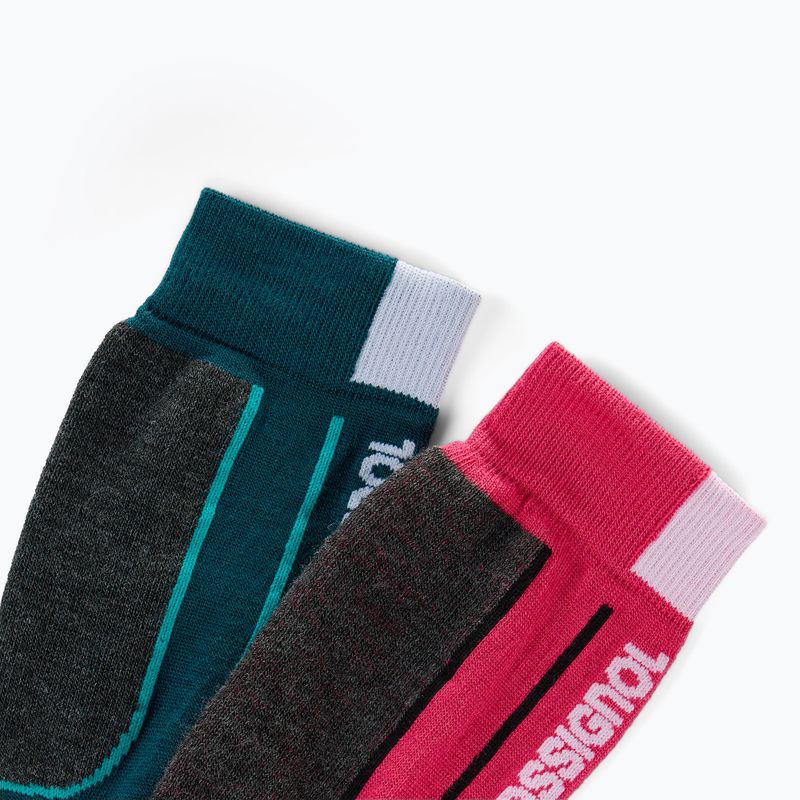 Gyerek sízokni Rossignol Essential 2 pack electric fuchsia 2