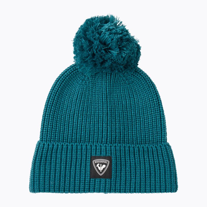 Téli sapka Rossignol Strawpile Pompom Beanie transformative teal