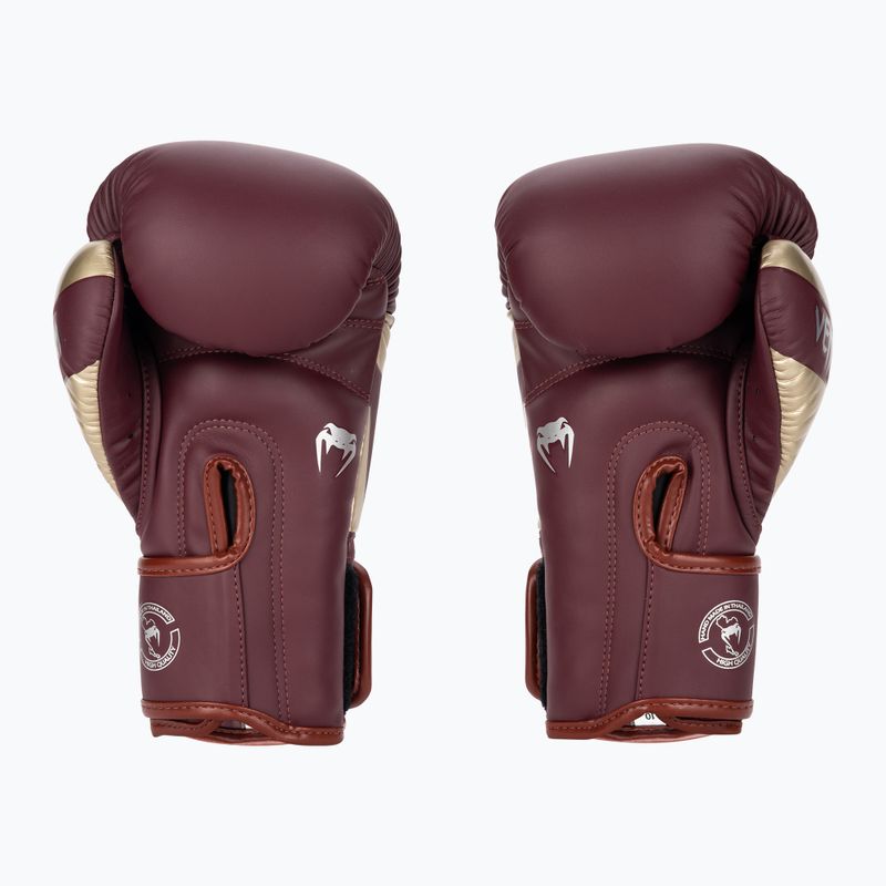 Bokszkesztyűk Venum Elite burgundy/gold 2