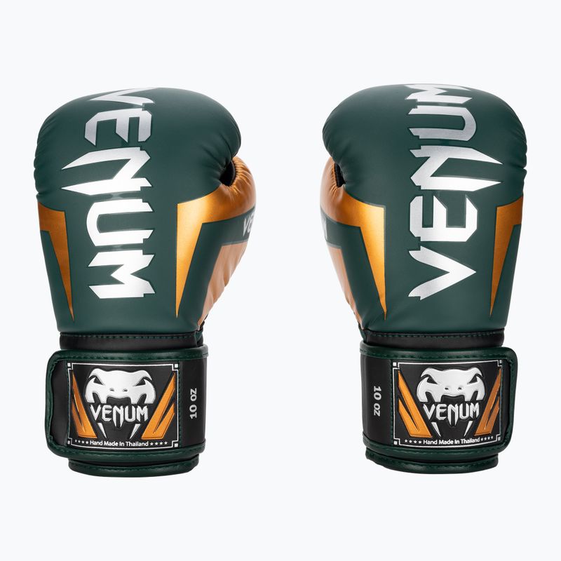 Bokszkesztyűk Venum Elite green/bronze/silver
