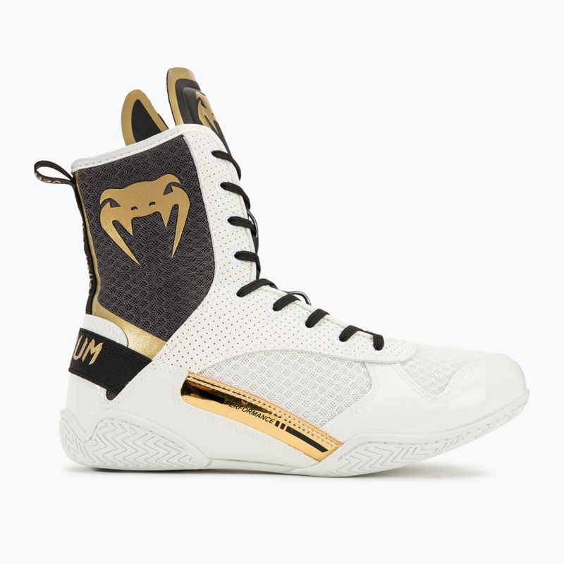 Boksz cipő Venum Elite Boxing white/black/gold 2