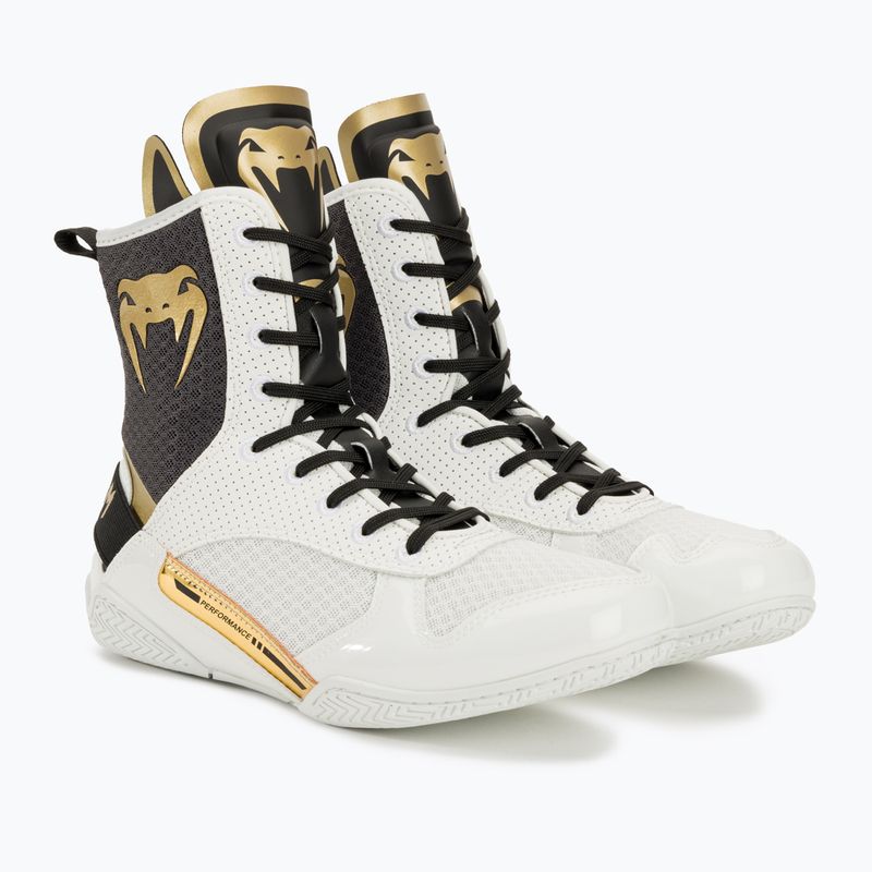 Boksz cipő Venum Elite Boxing white/black/gold 4