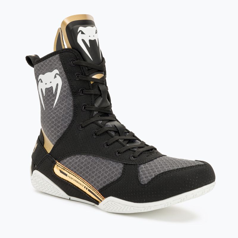 Boksz cipő Venum Elite Boxing black/white/gold