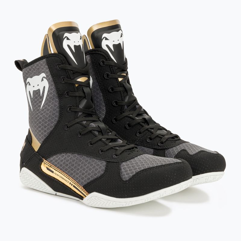 Boksz cipő Venum Elite Boxing black/white/gold 4