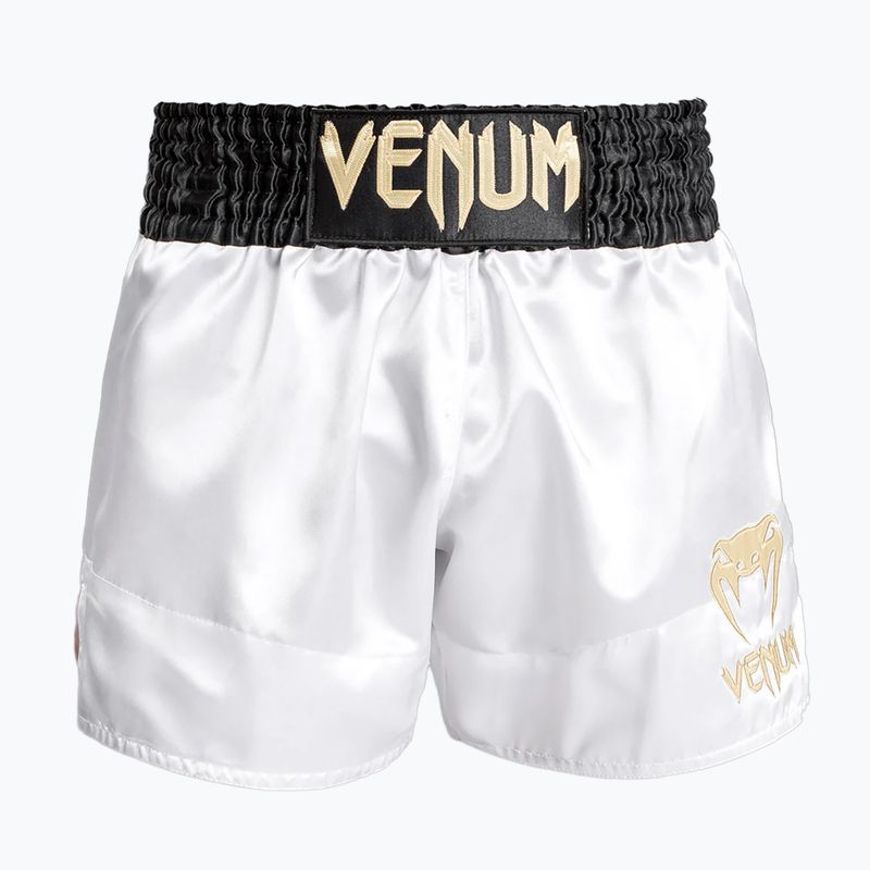 Férfi edzőshort Venum Classic Muay Thai fehér/arany/fekete