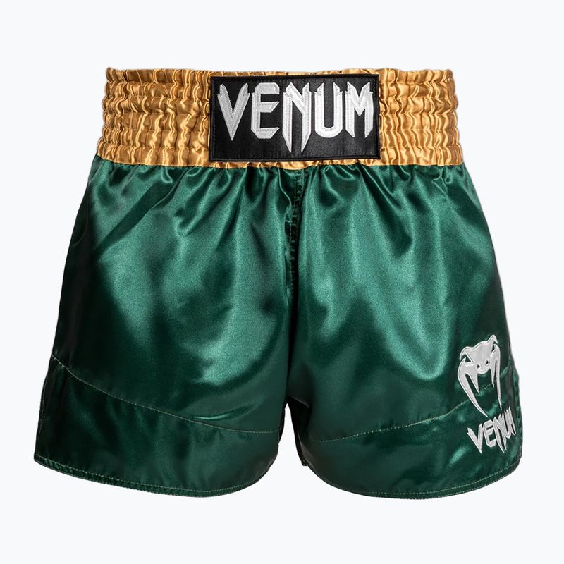 Férfi edzőshort Venum Classic Muay Thai zöld/arany/fehér