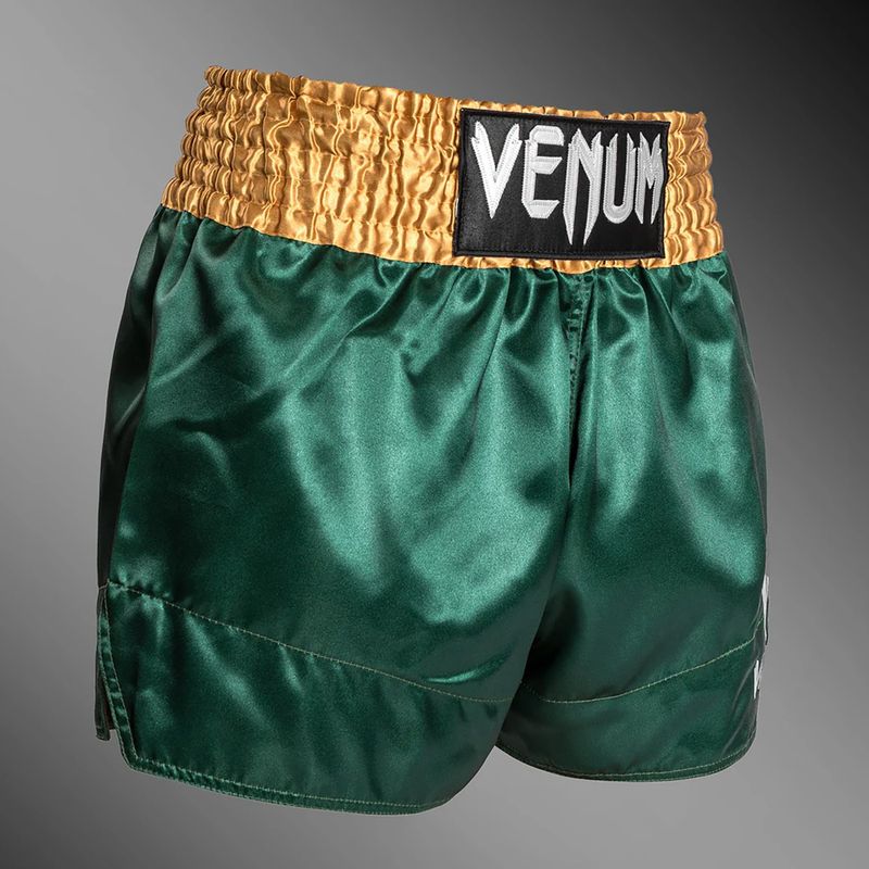 Férfi edzőshort Venum Classic Muay Thai zöld/arany/fehér 4