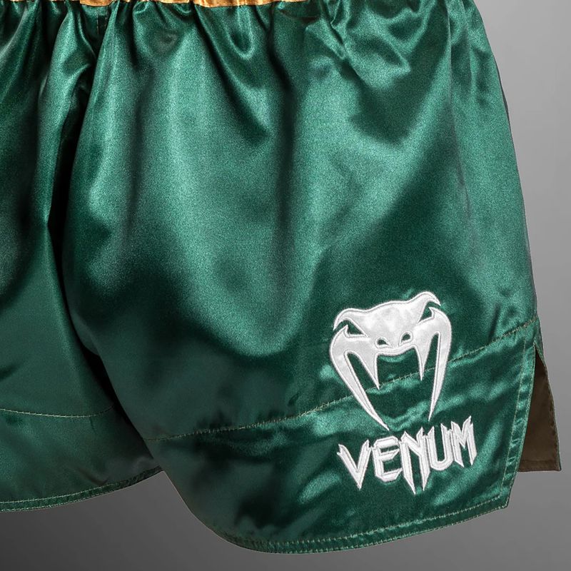 Férfi edzőshort Venum Classic Muay Thai zöld/arany/fehér 5