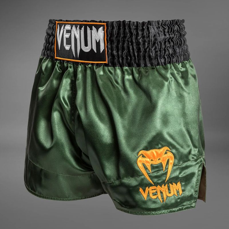 Férfi edzőshort Venum Classic Muay Thai green/gold/black 3