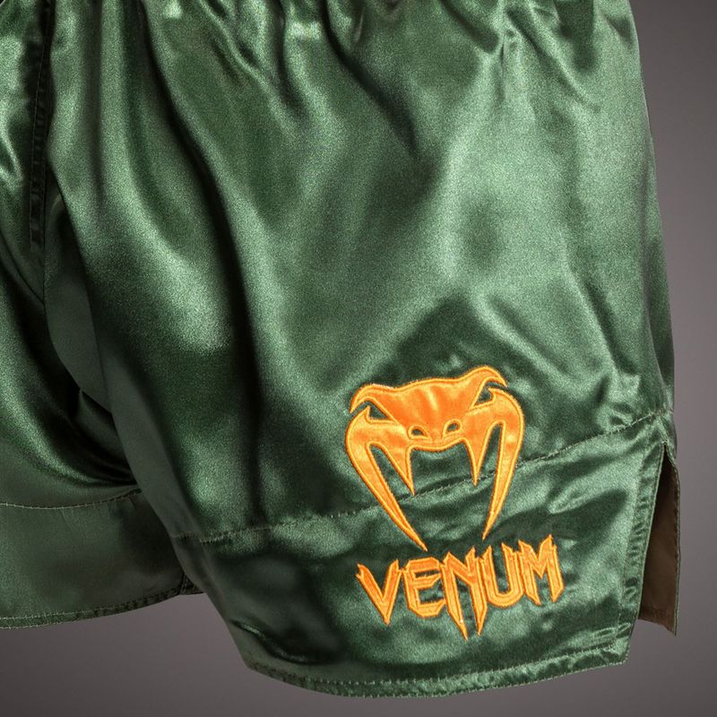Férfi edzőshort Venum Classic Muay Thai green/gold/black 5