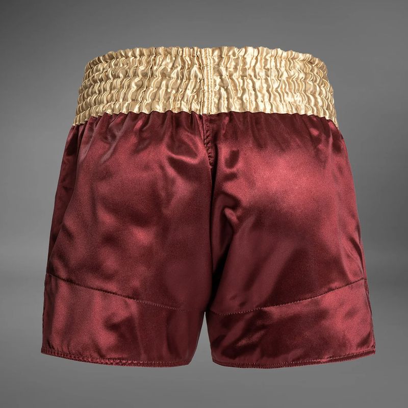 Férfi edzőshort Venum Classic Muay Thai burgundy/gold/white 2