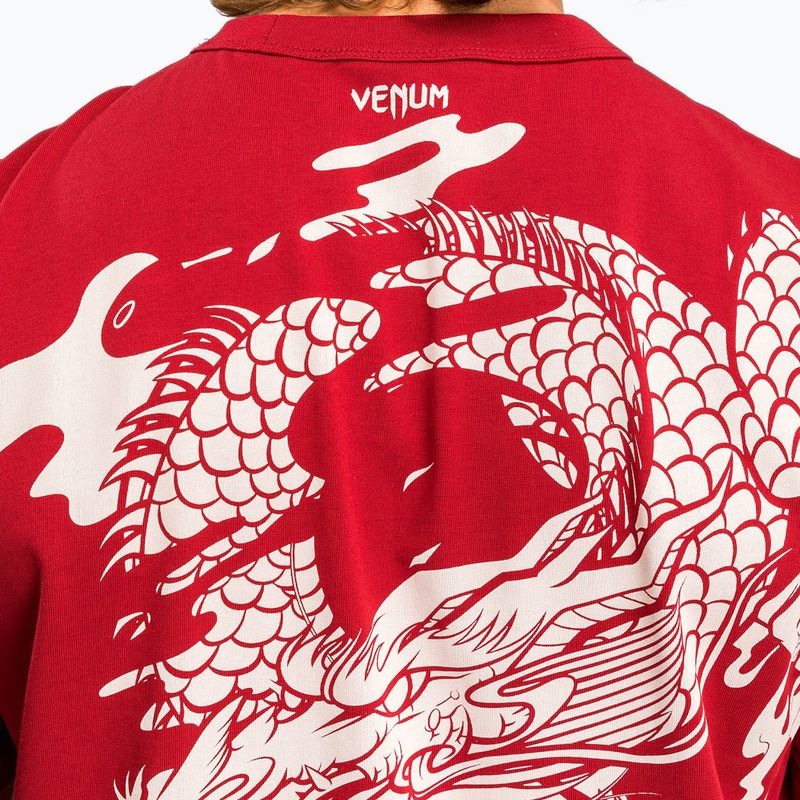 Venum Dragon's Flight Férfi póló cseresznyepiros/krém fehér 5