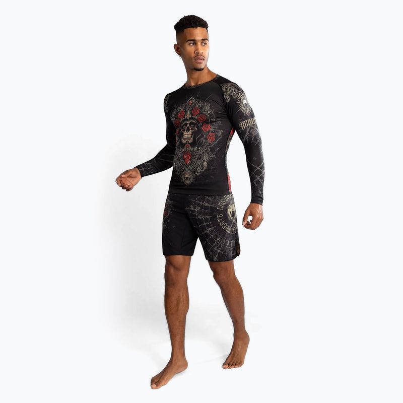 Venum Santa Muerte 5.0 Férfi hosszú ujjú Rashguard mély fekete/arany 2