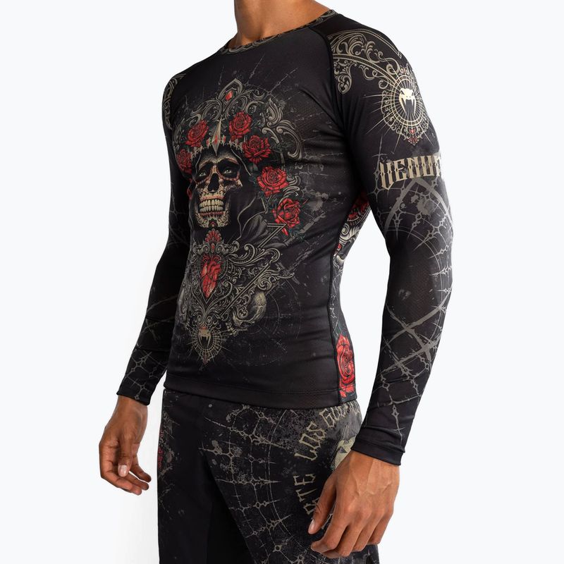Venum Santa Muerte 5.0 Férfi hosszú ujjú Rashguard mély fekete/arany 5