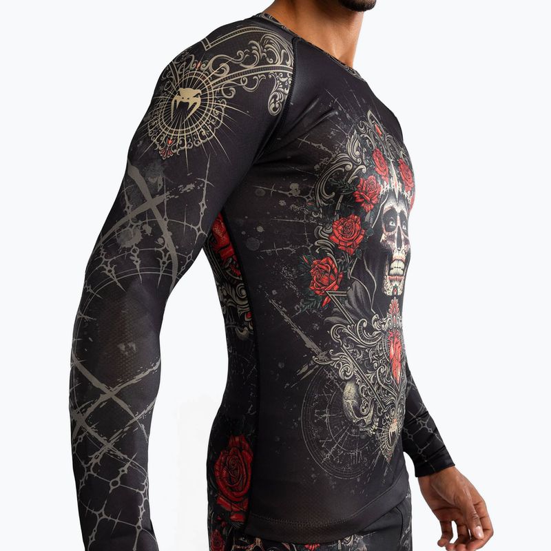 Venum Santa Muerte 5.0 Férfi hosszú ujjú Rashguard mély fekete/arany 6