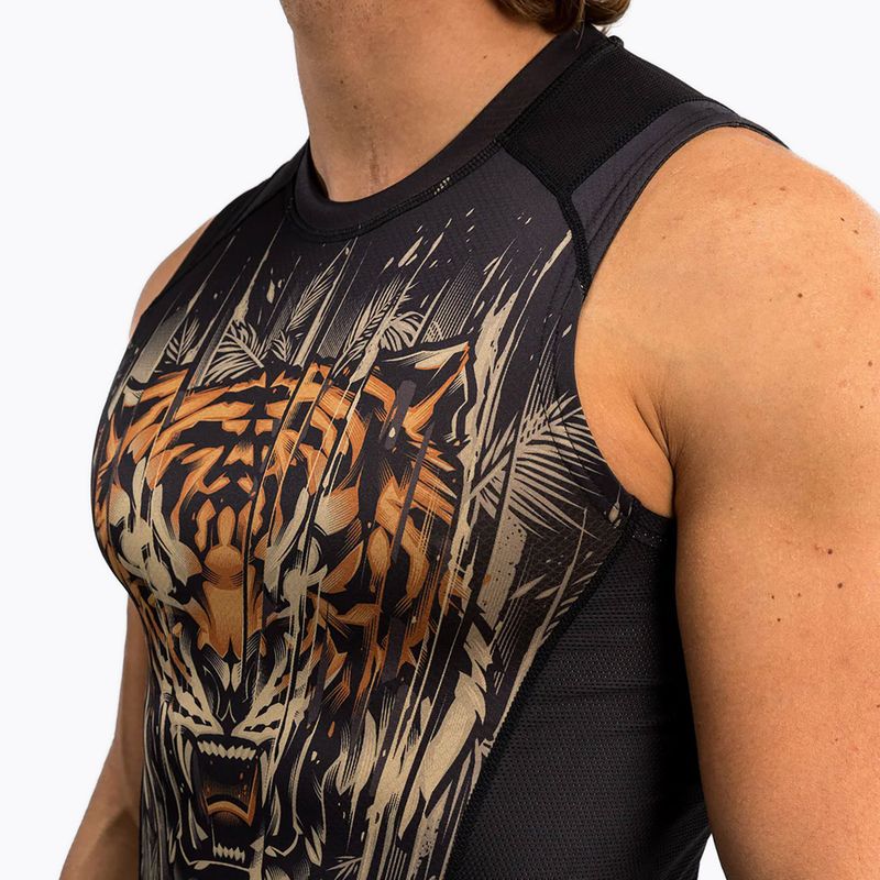 Venum Tiger Férfi ujjatlan Rashguard tank top fekete/neon narancssárga 4