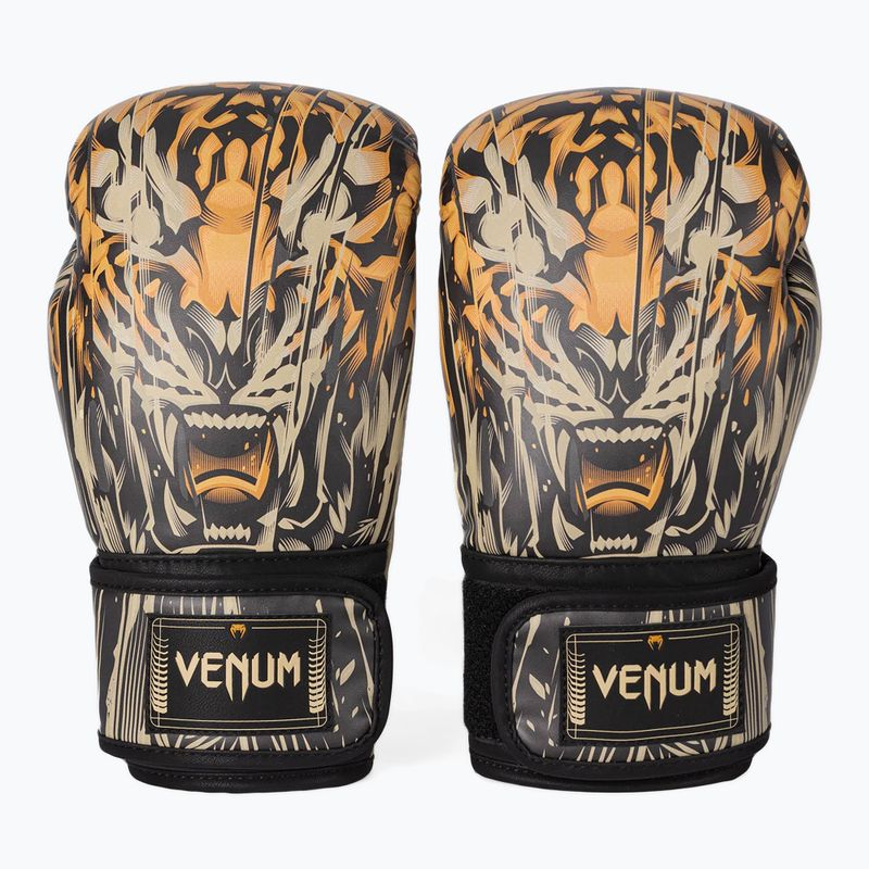 Venum Tiger Boxing kesztyű fekete/neon narancs