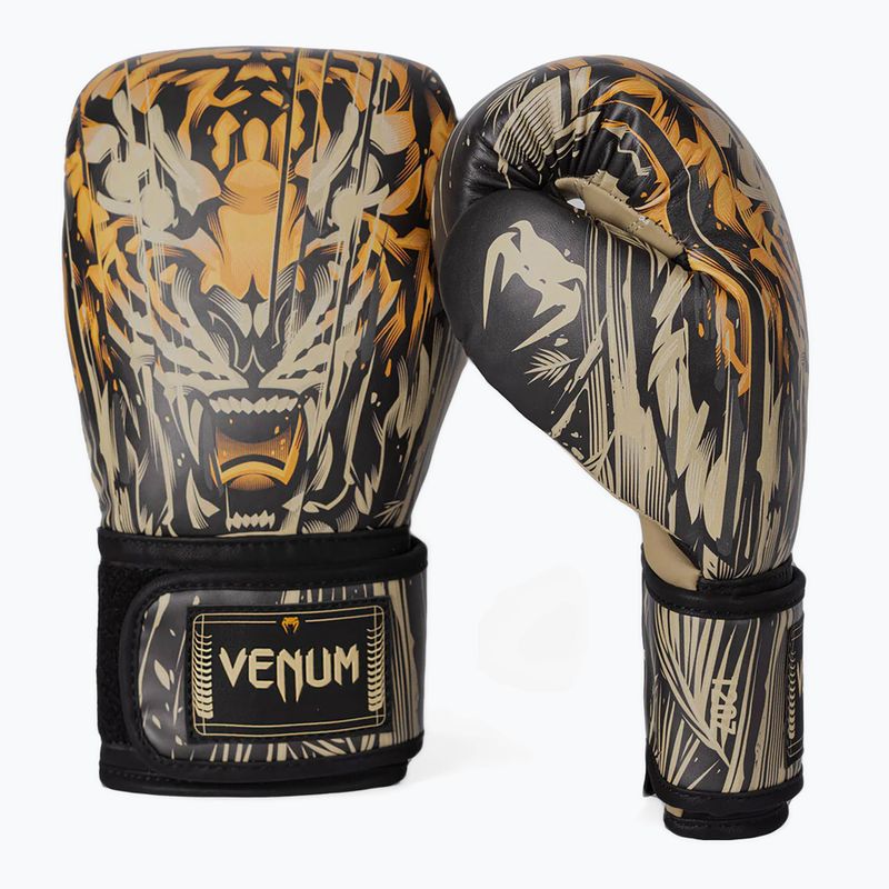Venum Tiger Boxing kesztyű fekete/neon narancs 2